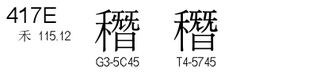 U+417E